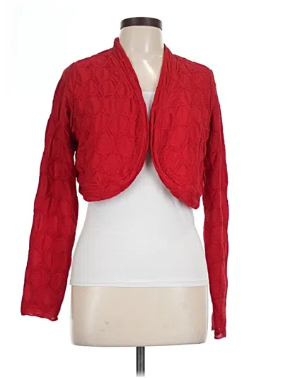 Pre-owned Ashley Stewart Cardigan Sweater In Red