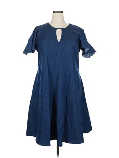 Pre-owned Ashley Stewart Casual Dress In Blue