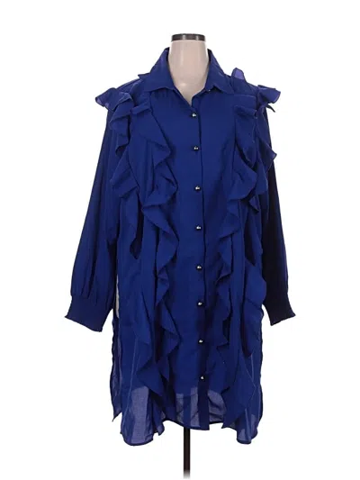 Pre-owned Ashley Stewart Casual Dress In Blue