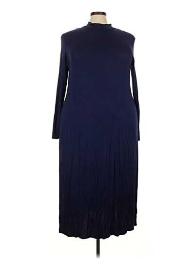 Pre-owned Ashley Stewart Casual Dress In Blue