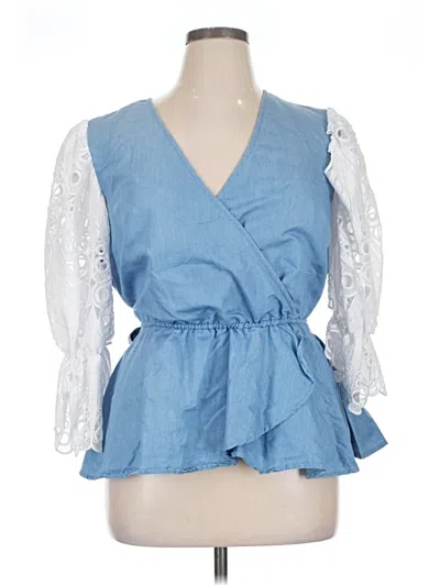 Pre-owned Ashley Stewart Casual Dress In Blue