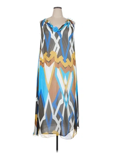 Pre-owned Ashley Stewart Casual Dress In Blue