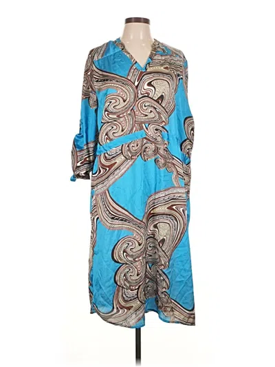Pre-owned Ashley Stewart Casual Dress In Blue