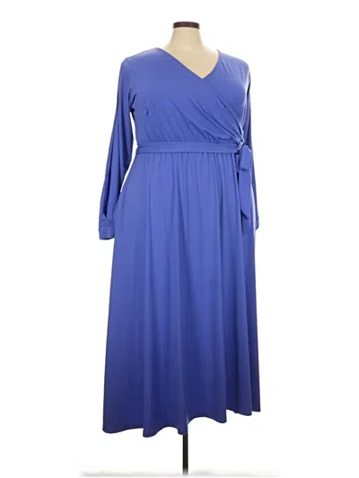 Pre-owned Ashley Stewart Casual Dress In Blue