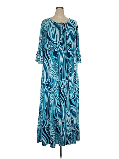 Pre-owned Ashley Stewart Casual Dress In Blue