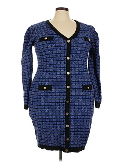 Pre-owned Ashley Stewart Casual Dress In Blue