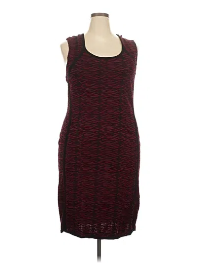 Pre-owned Ashley Stewart Casual Dress In Burgundy