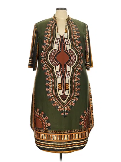 Pre-owned Ashley Stewart Casual Dress In Green