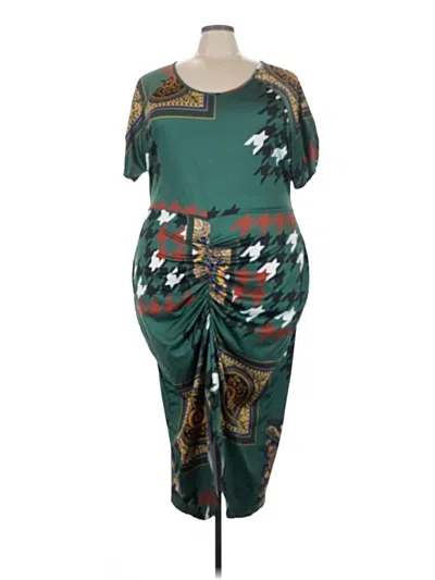Pre-owned Ashley Stewart Casual Dress In Green
