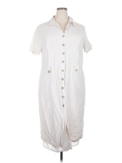 Pre-owned Ashley Stewart Casual Dress In Ivory