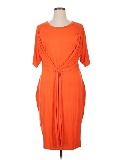Pre-owned Ashley Stewart Casual Dress In Orange