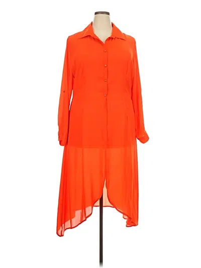 Pre-owned Ashley Stewart Casual Dress In Orange