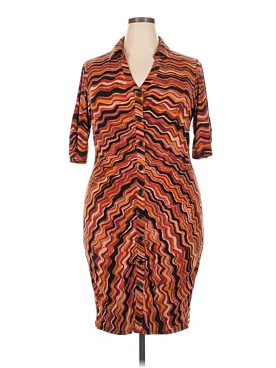 Pre-owned Ashley Stewart Casual Dress In Orange