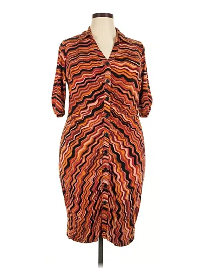 Pre-owned Ashley Stewart Casual Dress In Orange