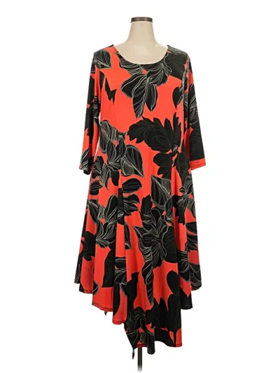Pre-owned Ashley Stewart Casual Dress In Red