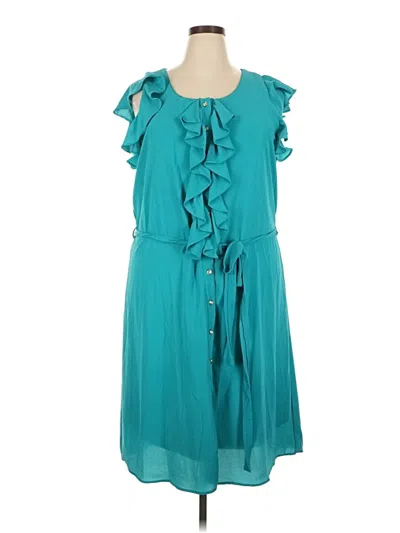 Pre-owned Ashley Stewart Casual Dress In Teal