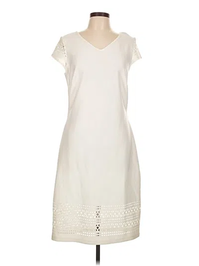 Pre-owned Ashley Stewart Casual Dress In White