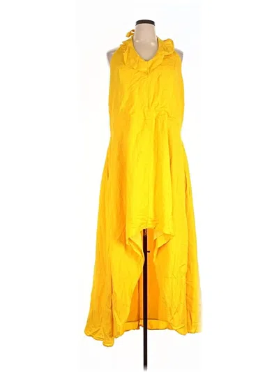 Pre-owned Ashley Stewart Casual Dress In Yellow