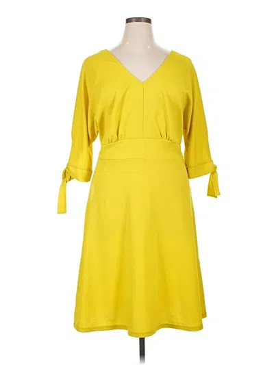 Pre-owned Ashley Stewart Casual Dress In Yellow