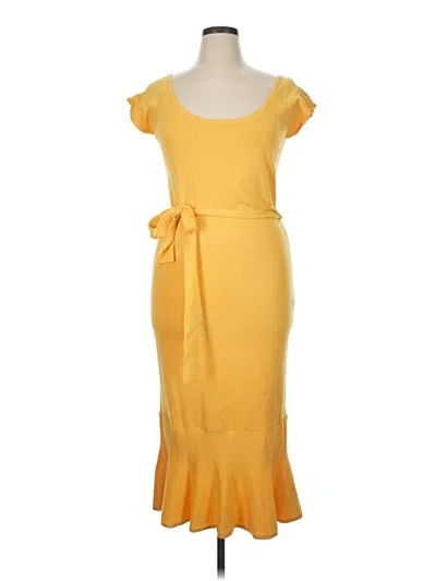 Ashley Stewart Casual Dress In Yellow