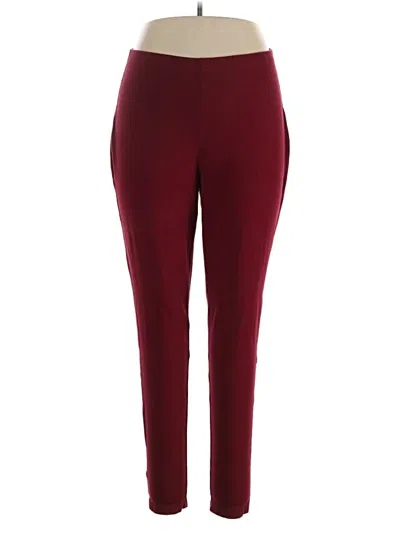 Pre-owned Ashley Stewart Casual Pants In Burgundy