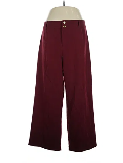Pre-owned Ashley Stewart Casual Pants In Burgundy