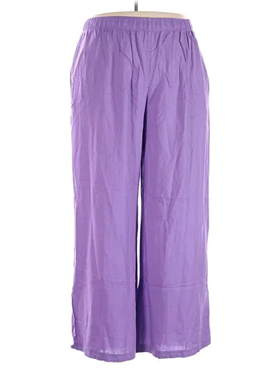 Ashley Stewart Casual Pants In Purple