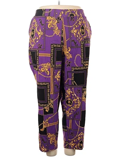 Pre-owned Ashley Stewart Casual Pants In Purple