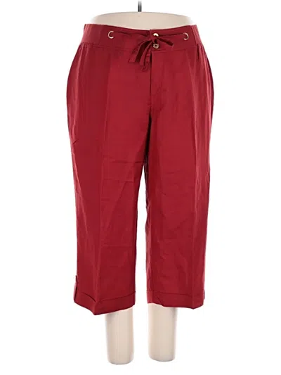 Pre-owned Ashley Stewart Casual Pants In Red
