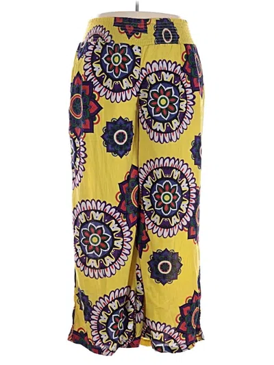 Pre-owned Ashley Stewart Casual Pants In Yellow