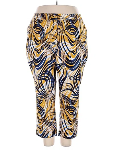 Pre-owned Ashley Stewart Casual Pants In Yellow