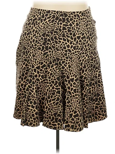 Ashley Stewart Casual Skirt In Brown