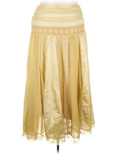 Pre-owned Ashley Stewart Casual Skirt In Gold
