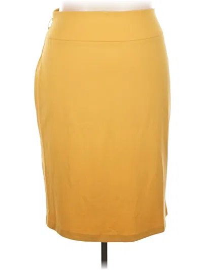 Pre-owned Ashley Stewart Casual Skirt In Yellow