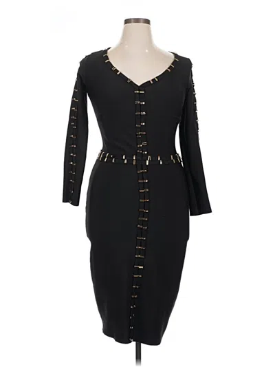 Pre-owned Ashley Stewart Cocktail Dress In Black