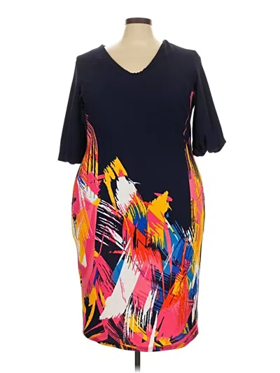 Pre-owned Ashley Stewart Cocktail Dress In Black