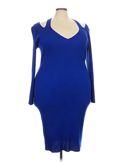 Pre-owned Ashley Stewart Cocktail Dress In Blue