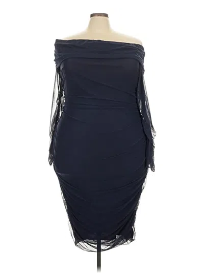 Pre-owned Ashley Stewart Cocktail Dress In Blue