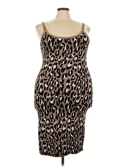 Pre-owned Ashley Stewart Cocktail Dress In Brown