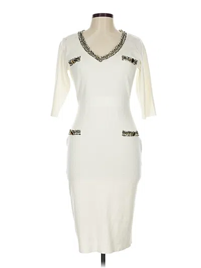 Pre-owned Ashley Stewart Cocktail Dress In Ivory