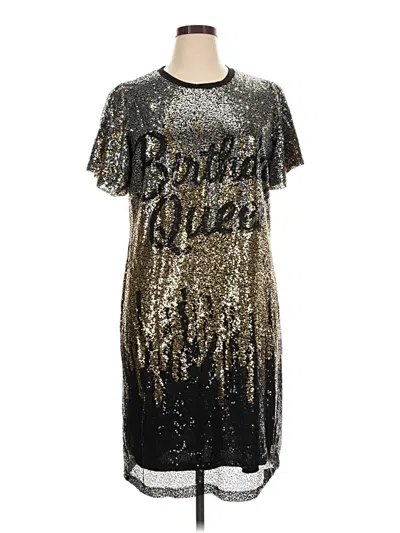 Pre-owned Ashley Stewart Cocktail Dress In Silver