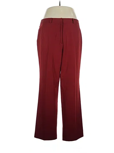 Pre-owned Ashley Stewart Dress Pants In Burgundy