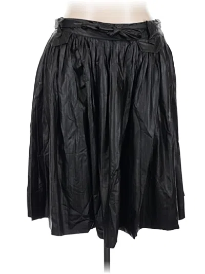 Ashley Stewart Faux Leather Skirt In Black