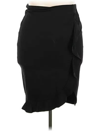 Pre-owned Ashley Stewart Formal Skirt In Black