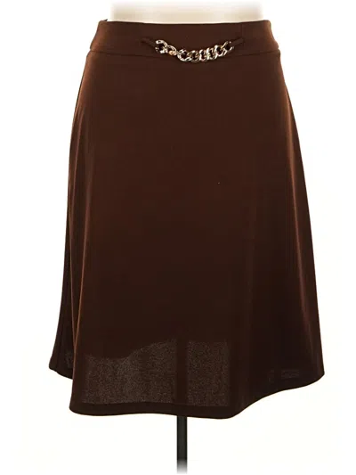 Pre-owned Ashley Stewart Formal Skirt In Brown