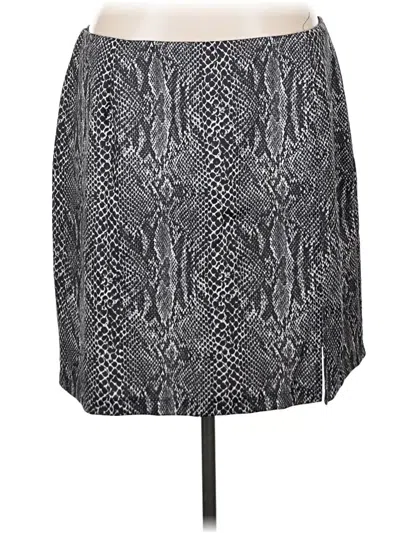 Pre-owned Ashley Stewart Formal Skirt In Gray