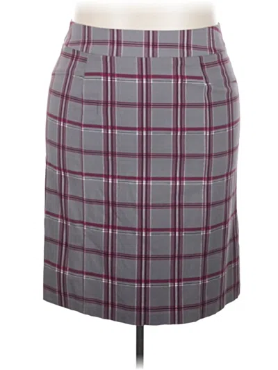 Pre-owned Ashley Stewart Formal Skirt In Gray