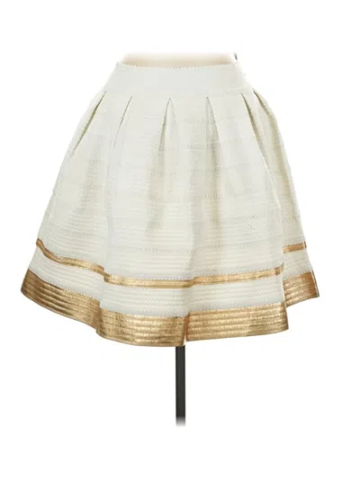 Pre-owned Ashley Stewart Formal Skirt In Ivory