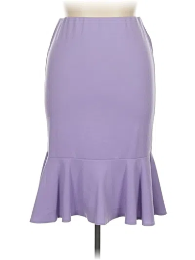 Pre-owned Ashley Stewart Formal Skirt In Purple