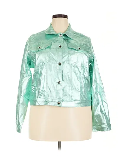 Pre-owned Ashley Stewart Jacket In Green